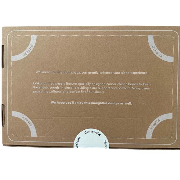 Gökotta King Size Bamboo Bed Sheets – Luxury 4-Piece Set – Cream White - Picture 11 of 13